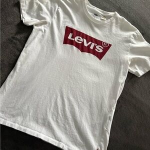 Levi's White Tee with Red Graphic
